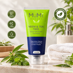 Neem & Tea Tree Face Wash. Hyaluronic Acid 0.5%. 
Deep action cleanser that cools  Purifies &  Clear pimples. Hydrate Booster